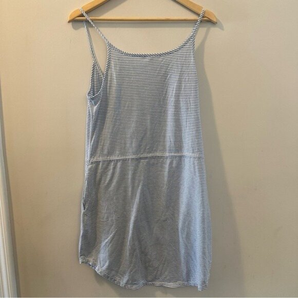 Victoria’s Secret Blue Striped Button Front Drawstring Cami Dress Size Small - Picture 3 of 11
